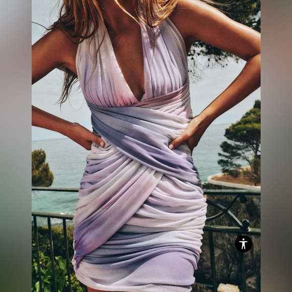 Zara Dresses & Skirts - Zara draped printed tulle mini dress